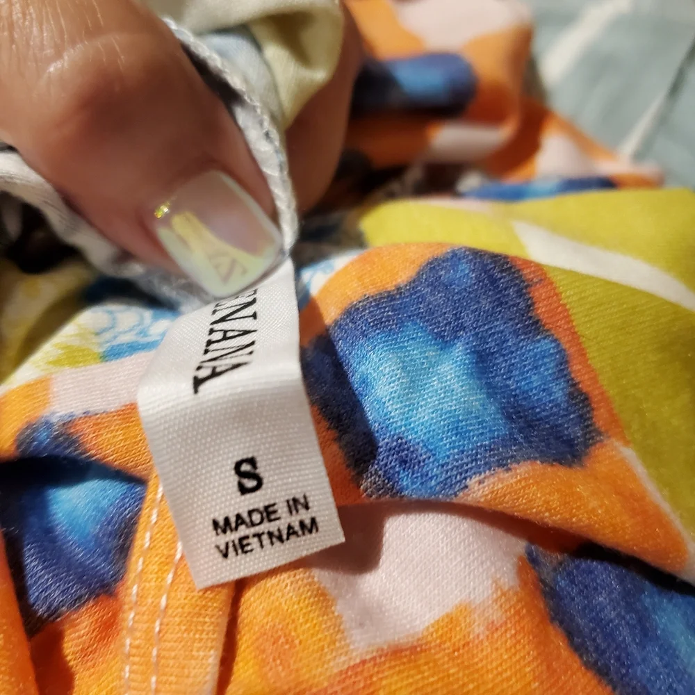 Zenana NWOT Boho Spaghetti Strap Top Patchwork Pattern - Picture 4 of 5